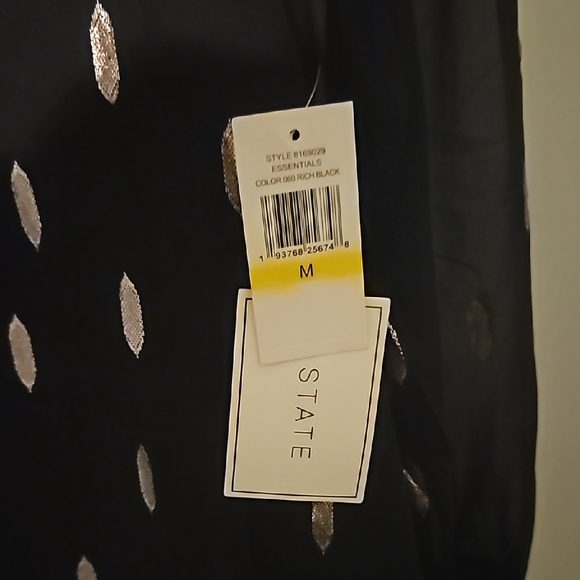 STATE Black Boxy Long Sleeve Blouse - Picture 2 of 4